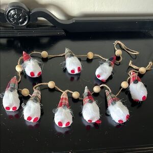 Pottery Barn Gnome w/ Flannel Hat Garland